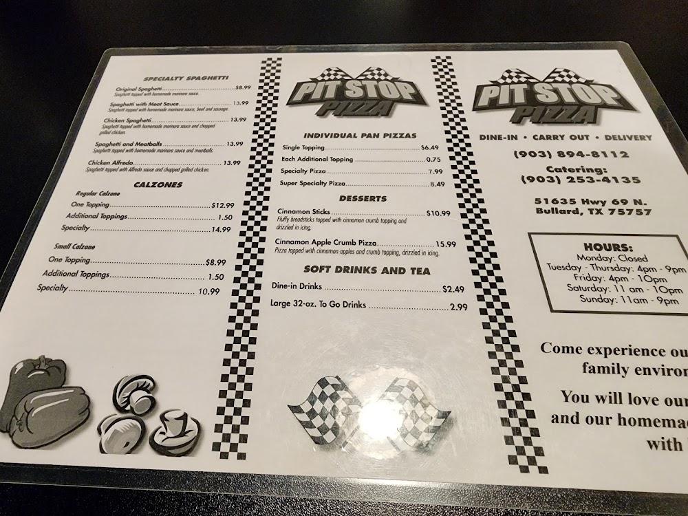 Pit Stop Pizza One Topping